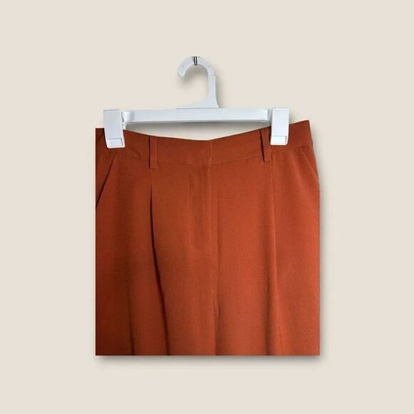 Leith High Waisted Flare Pants Brown Spice Size Medium - Picture 5 of 11